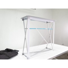 Pop Up Messetheke Bar Tisch in Trolley