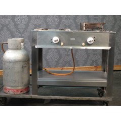 Gasherd fahrbar 2 Flammig, 1 Flamme für Wok mit Gasflasche