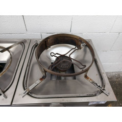 Gasherd 2-flammig mt Gasflasche, rollbar