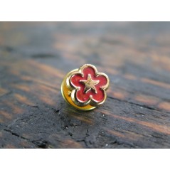 Ansteckknopf "Vergissmeinnicht" Freimaurer rot